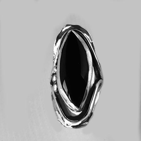 Black Onyx in Sterling Silver Ring