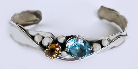 Gemstone cuff - narrow