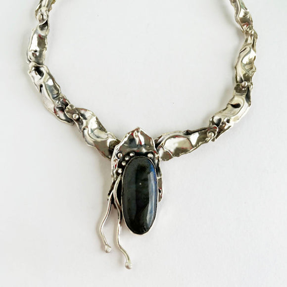 Labradorite set in Sterling Silver Necklace