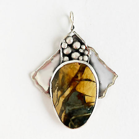 Wild horse Canyon Jasper set in Sterling Silver Pendant