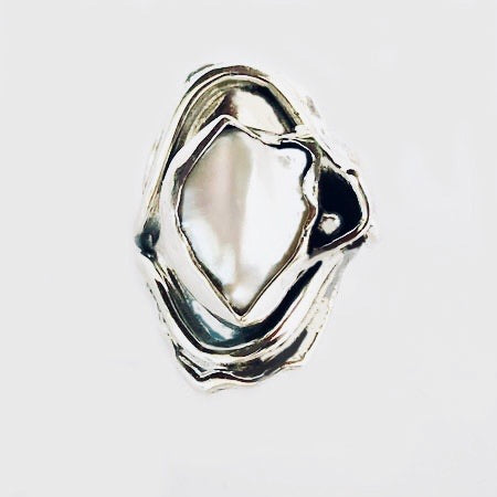 Freshwater Pearl in Sterling Silver Ring